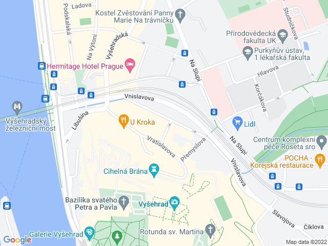 Google map: Neklanova 18, Praha 2